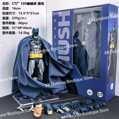 Em Estoque Ct Brinquedos Boneco Batman Preto Azul Mafex 126 105 Dc Bat Man Anime Boneco de Ação Estátua Modelo Presentes Brinquedos Infantis