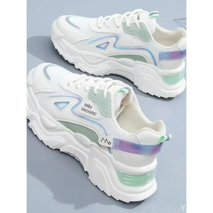 2025 Sneakers Women Platform Flat Shoes Woman Shoes Green Casual Trainers Ladies Chunky Sneakers Women Shoes