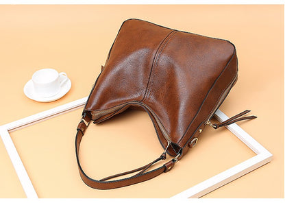 New women's handbag, single shoulder crossbody bag, PU women's tote bag, large capacity women's bag