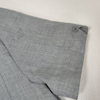 Summer Cotton Linen Shirts For Men Casual Short Sleeved Shirts Blouses Solid Turn-Down Collar Formal Beach Shirts Male Clothing