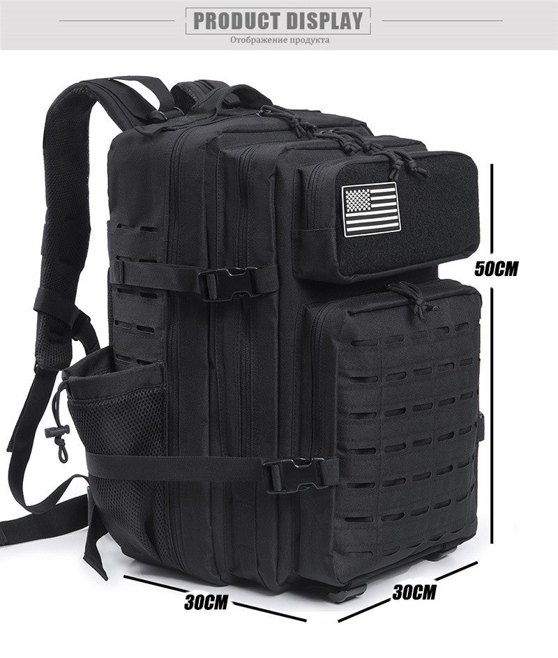 Mochila Tática 45L survival Bag Hunting MOLLE Backpack GYM Para Homens EDC Outdoor Hiking Rucksack com Suporte para Garrafa
