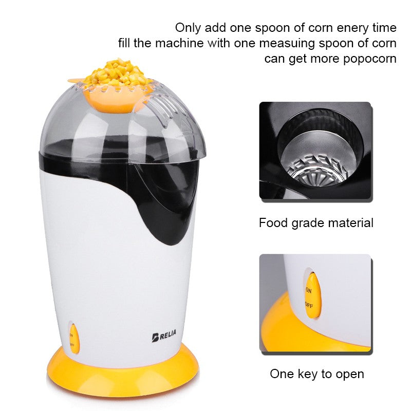 Homemade Mini Popcorn Machine Fully Automatic Small Electric Children's DIY Popcorn Machine 1200W For Home Kitchen EU Plug