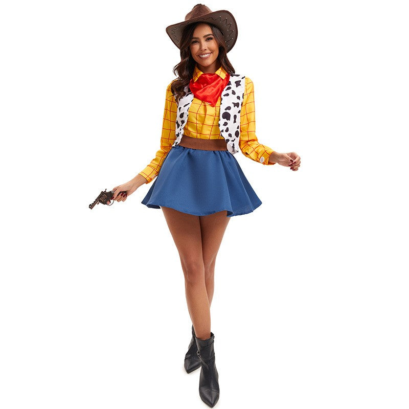 Cosplay Story Woody Costume Sets for Adult Cowboy Dress Carnival Halloween Party Fancy Dress up Performance Costume