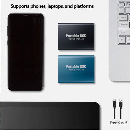SSD Portátil de Alta Velocidade 1TB Disco Rígido Externo Interface USB3.1 Disco Rígido 2TB Unidade de Estado Sólido 4TB Armazenamento em Massa para Laptop/PC