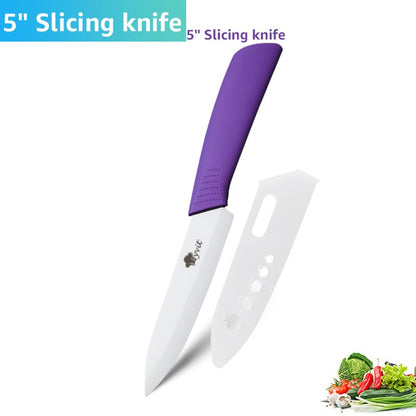Conjunto de Facas de Cerâmica para Cozinha Profissional Faca de Cerâmica 3 4 5 6 Polegadas Faca de Descascar Frutas à Prova de Ferrugem para Fatiar Cortar Legumes