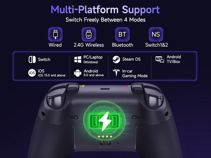 EasySMX White Black Gamepad X05 Pro Wireless PC Gaming Controller for PC Windows iOS Switch Android with Charging Dock
