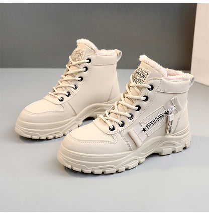 Snow Boots for Women New Casual High-top Warm Sneakers Womens New Platform Ankle Boots Plus Size 45 Zapatillas De Mujer2025