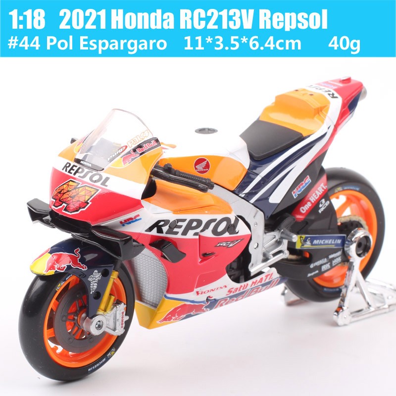 1/18 Maisto KTM RC16 Redbull Ducati GP21 GP22 GP23 GASGAS Honda RC213V Repsol Yamaha YZR-M1GP Moto Modelo de Corrida