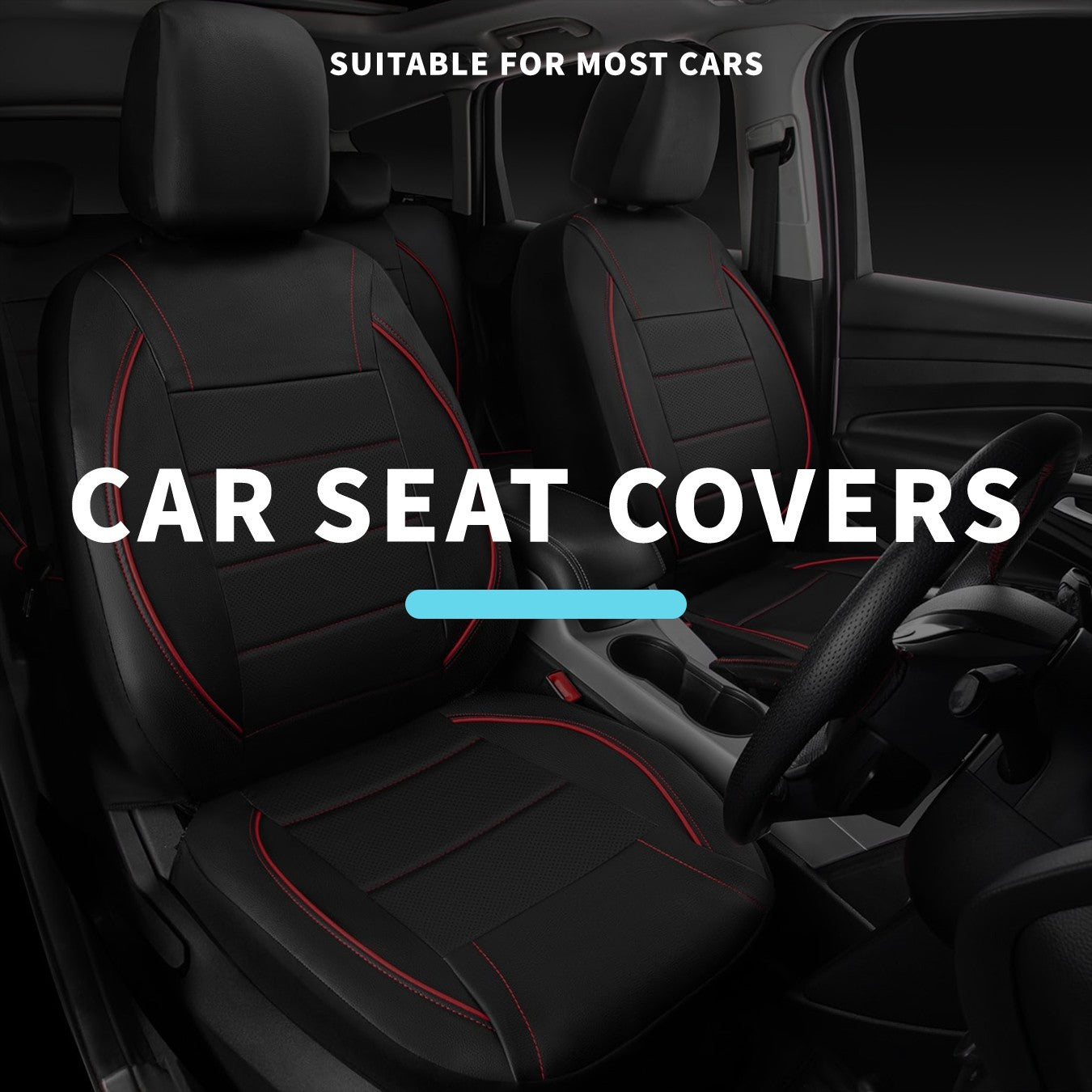 All Season Quited PU Leather Car Seat Cover Full Surrounded Seat Protector Waterproof Universal Fit Sedan Suv Pick-up Truck Seat
