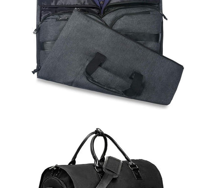 2025 New Men Waterproof Weekend Travel Work Large Capacity Multifunctional Hand Luggage Storage Two-in-One Convertible Suit Bag