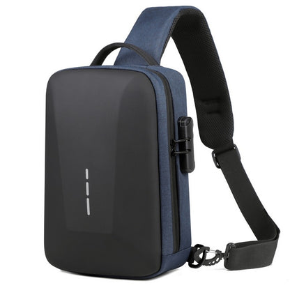 Anti-theft Combination Lock Chest Packs With USB Charging Port Fashion Business Men's Crossbody Bag Travel Storage Shoulder Bag