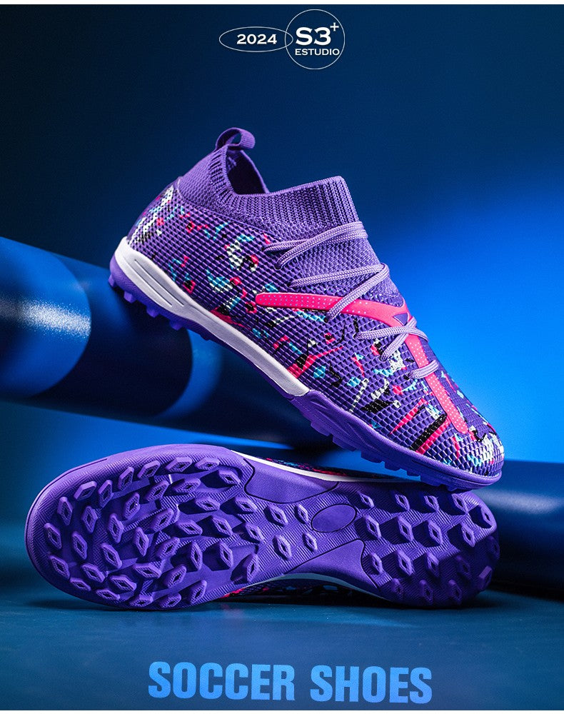 Mens Football Field Boots Ultralight Turf Indoor Society Training Soccer Shoes Cleats for Kids Sneakers TF/FG Football Shoes