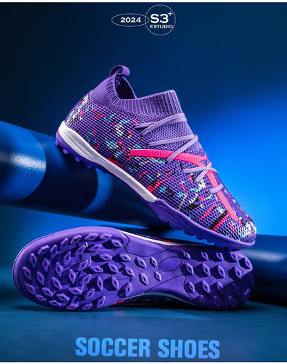 Mens Football Field Boots Ultralight Turf Indoor Society Training Soccer Shoes Cleats for Kids Sneakers TF/FG Football Shoes