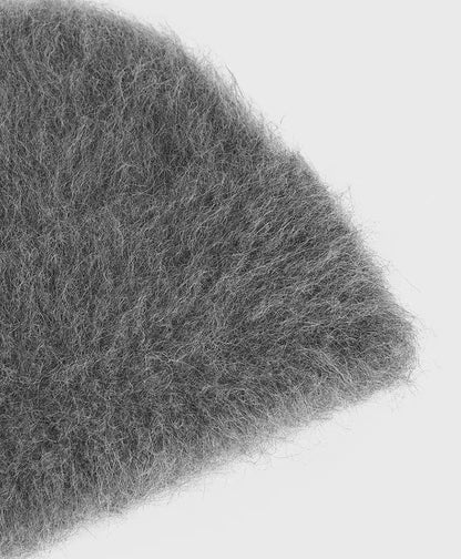 Gorros de Lã de Alpaca Fofos Femininos, Chapéu Quente de Malha, Gorro de Inverno, Cor Sólida, Outono Inverno