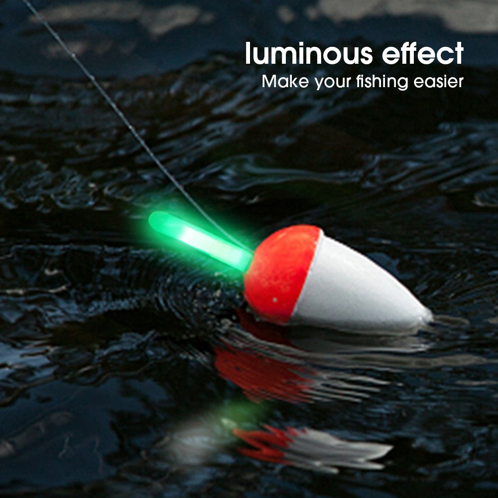 50/100 peças Bastão Fluorescente Vaga-lume Luz de Vara de Pesca Flutuante Luminoso Escuro Vara de Pesca Exterior Luz de Vara Fluorescente