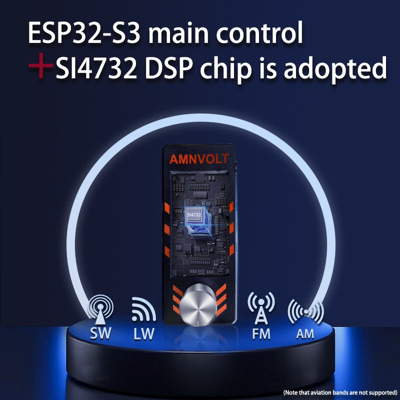 Rádio DSP de Banda Completa AMNVOLT ATS MINI SI4732, Receptor de Bolso FM AM MW SW SSB, com Amplificador de Fone de Ouvido Hi-Z