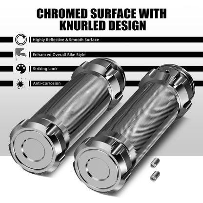 Handlebar Hand Grips For Harley Road King FLHR Road Glide FLTRX Street Glide FLHX Fat Boy 114 FLFBS Low RiderST Heritage Classic