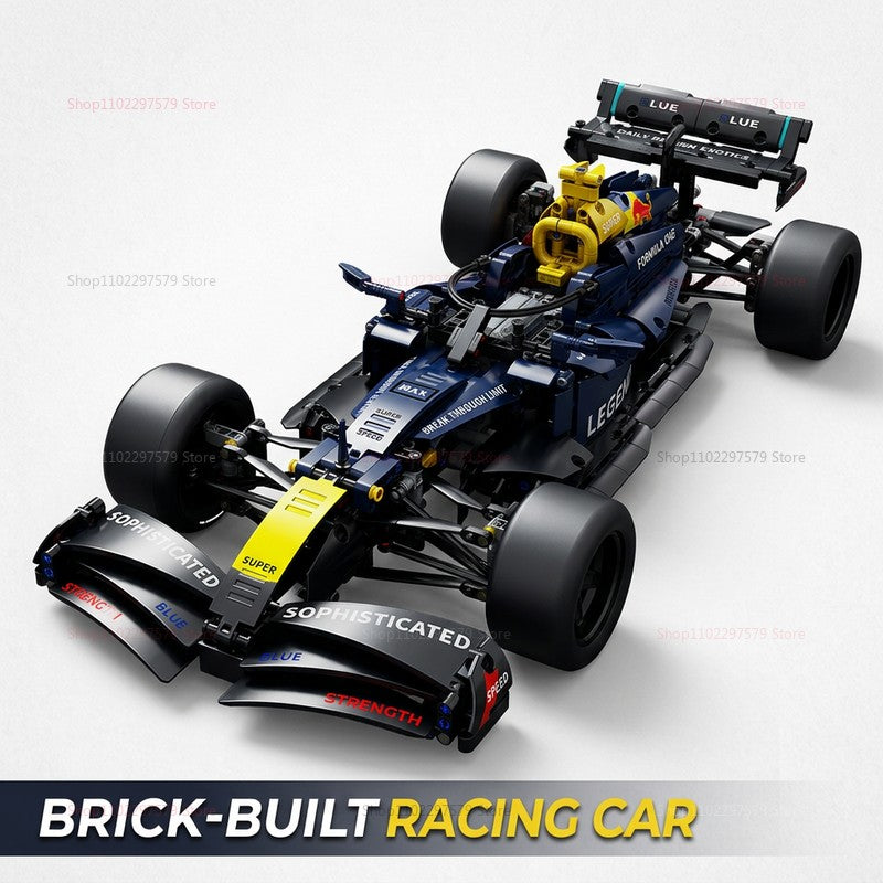 2026 NEW Technical Super Sports Car 1200Pcs RedBlue Racing Car Building Blocks MOC DIY Assembly Model Set Toy Gift for Boy Decor