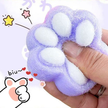 Dropshipping Fidget Toy Mini Squishy Toys Kawaii Plush Soft Cat Paw Transparent Silicone Cube Stress Relief Squeeze Toy