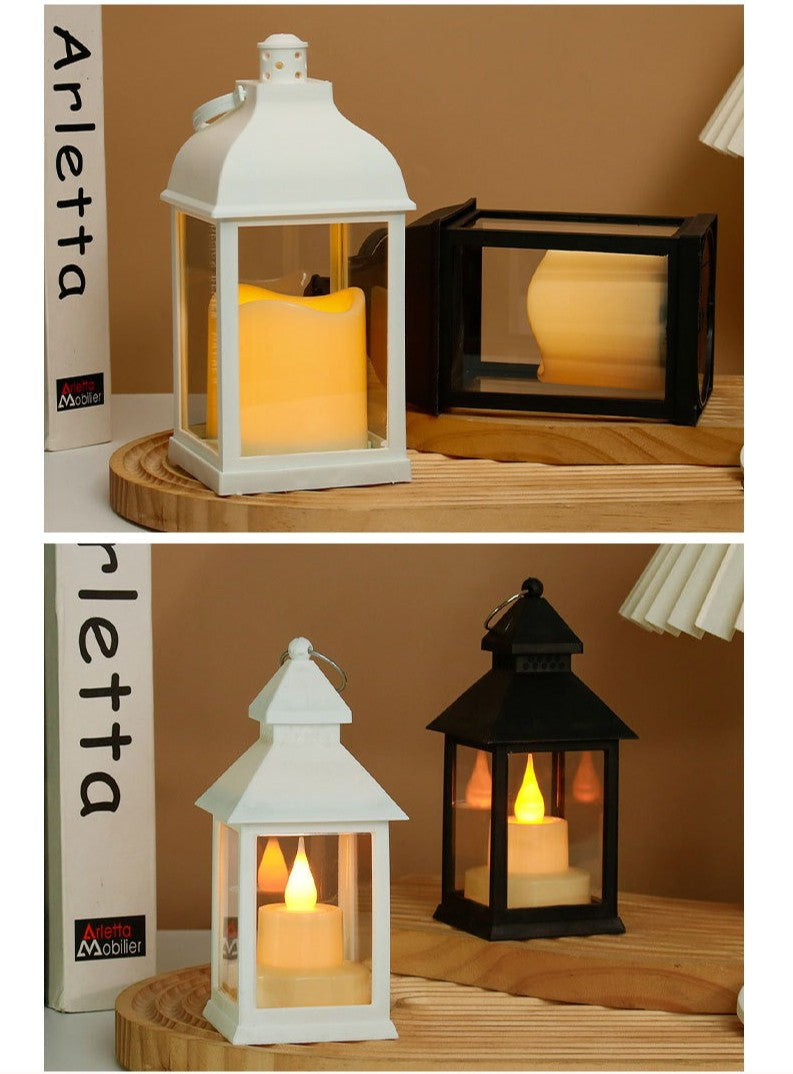Portable LED Candle Lamps Camping Horse Tent  Lanterns Outdoor Garden Desk Holiday Atmosphere Retro Night Light Decorative Lamps