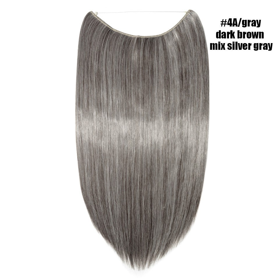 BENEHAIR Cabelo Sintético com Fio Invisível Sem Clipes Extensões de Cabelo Linha Secreta de Pesca Apliques de Cabelo Falso Para Mulheres