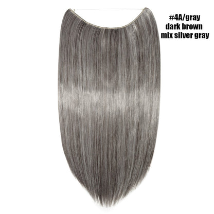 BENEHAIR Cabelo Sintético com Fio Invisível Sem Clipes Extensões de Cabelo Linha Secreta de Pesca Apliques de Cabelo Falso Para Mulheres