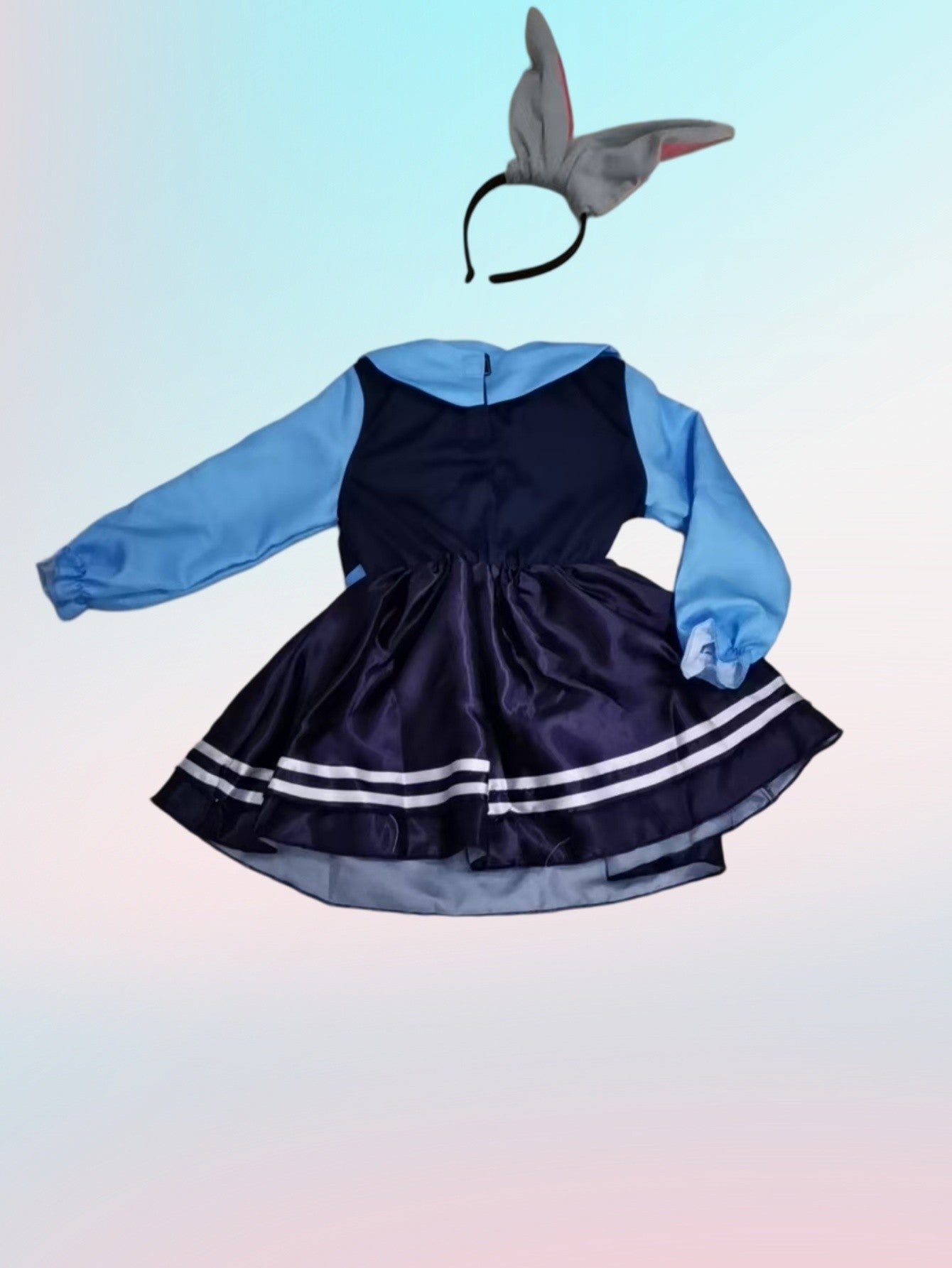 Kids Anime Rabbit Ear Cosplay Dress Costume Set