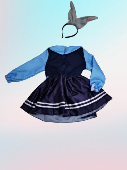 Kids Anime Rabbit Ear Cosplay Dress Costume Set