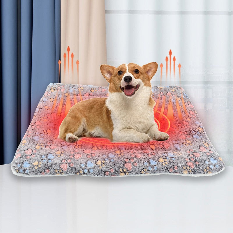 Manta para Cama de Cachorro Engrossada de Flanela Tapete Macio para Dormir de Animais de Estimação para Cães Gatos Cobertor Quente de Inverno para Animais de Estimação