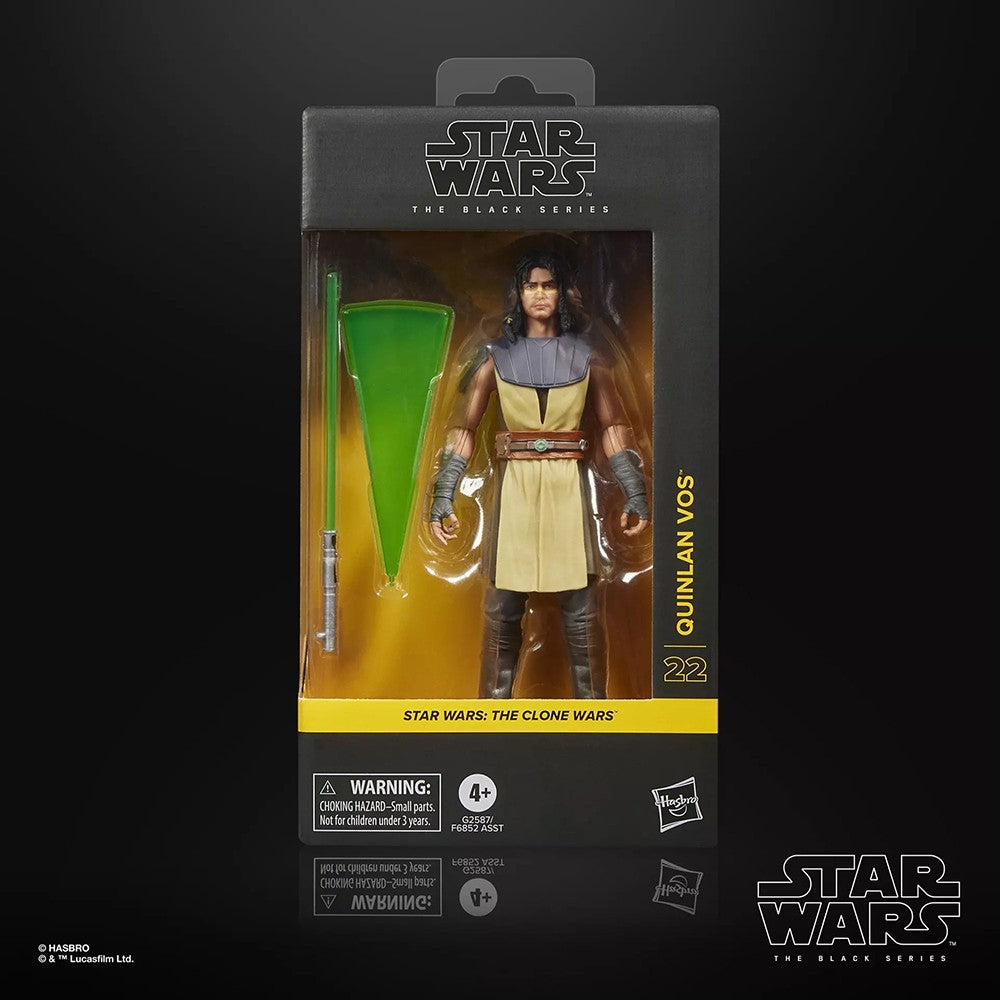 [Em estoque] Hasbro STAR WARS The Black Series Quinlan Vos (The Clone Wars) Boneco de Ação de 6 polegadas Coleção de Modelos Presente Brinquedos