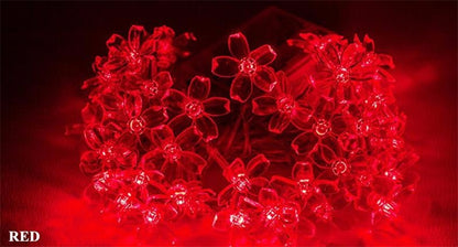 10/20M Cherry Blossom Garland Fairy Lights Indoor Christmas Decoration String Lights 200LED for Wedding Pink Party Decorations