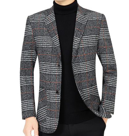 Classic Men's Suit Jacket England Plaid Blazers High Quality Business Causal Suit For Men Clothing Conjuntos De Blazer A2F1732