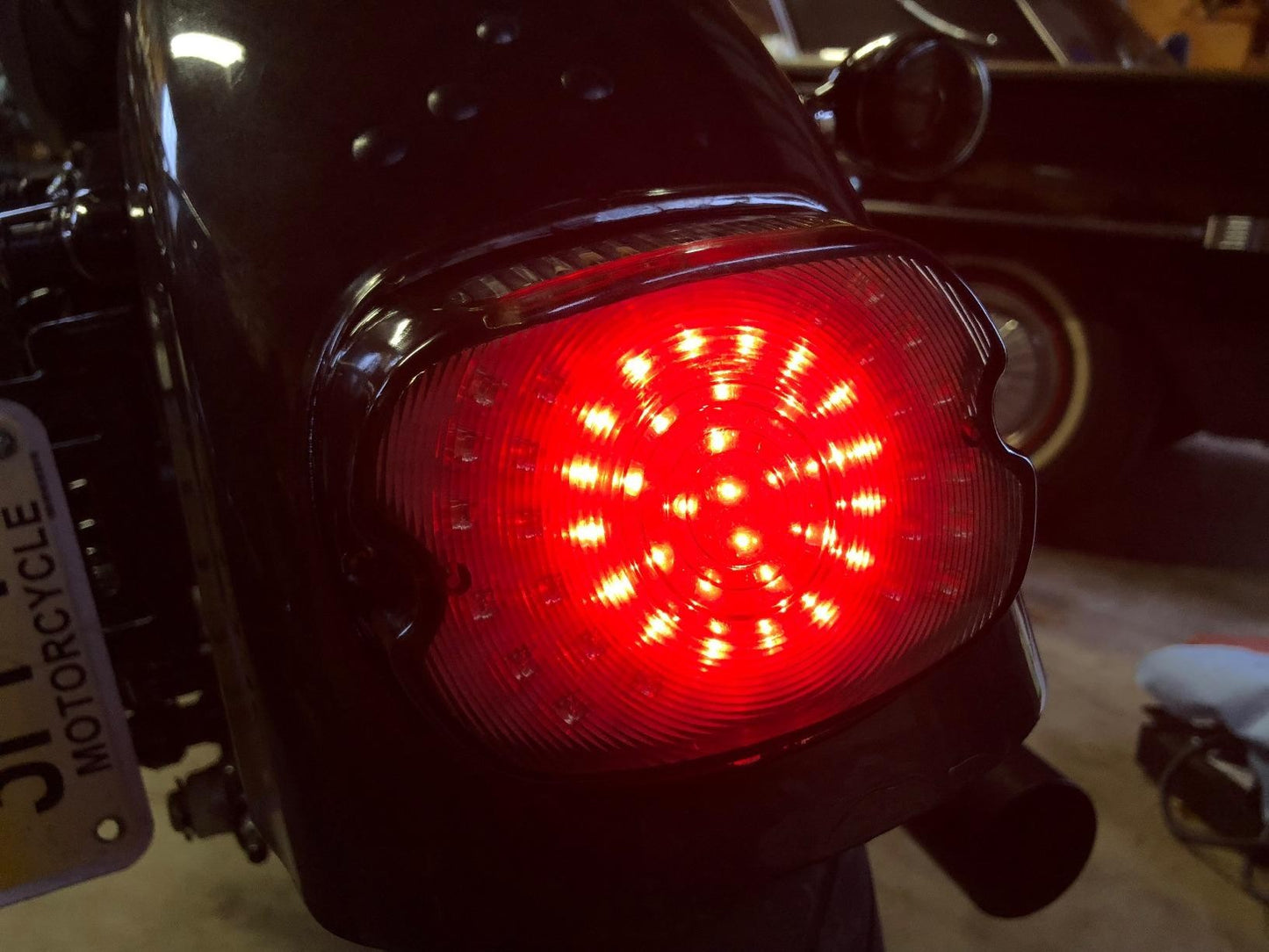 Luz de freio traseira LED para motocicleta DOT, pisca-pisca para Harley Sportster Dyna Fatboy Softail Touring Road Glide Road King