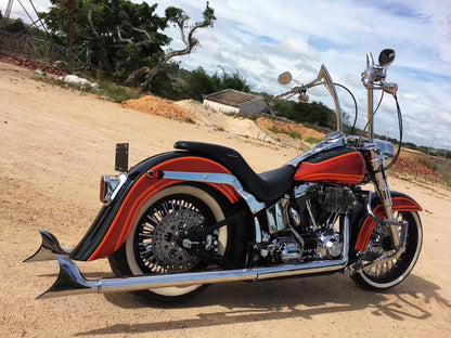 Motorcycle Exhaust Pipe Dual Exhaust System Kit For Harley Softail Fatboy FLSTF Deluxe 2007-2017 Breakout FXSB 13-16 Accessories