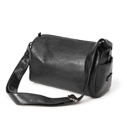 New soft leather men's bag shoulder bag men's leather bag crossbody bag Korean version versatile casual bag small shoulder bag B