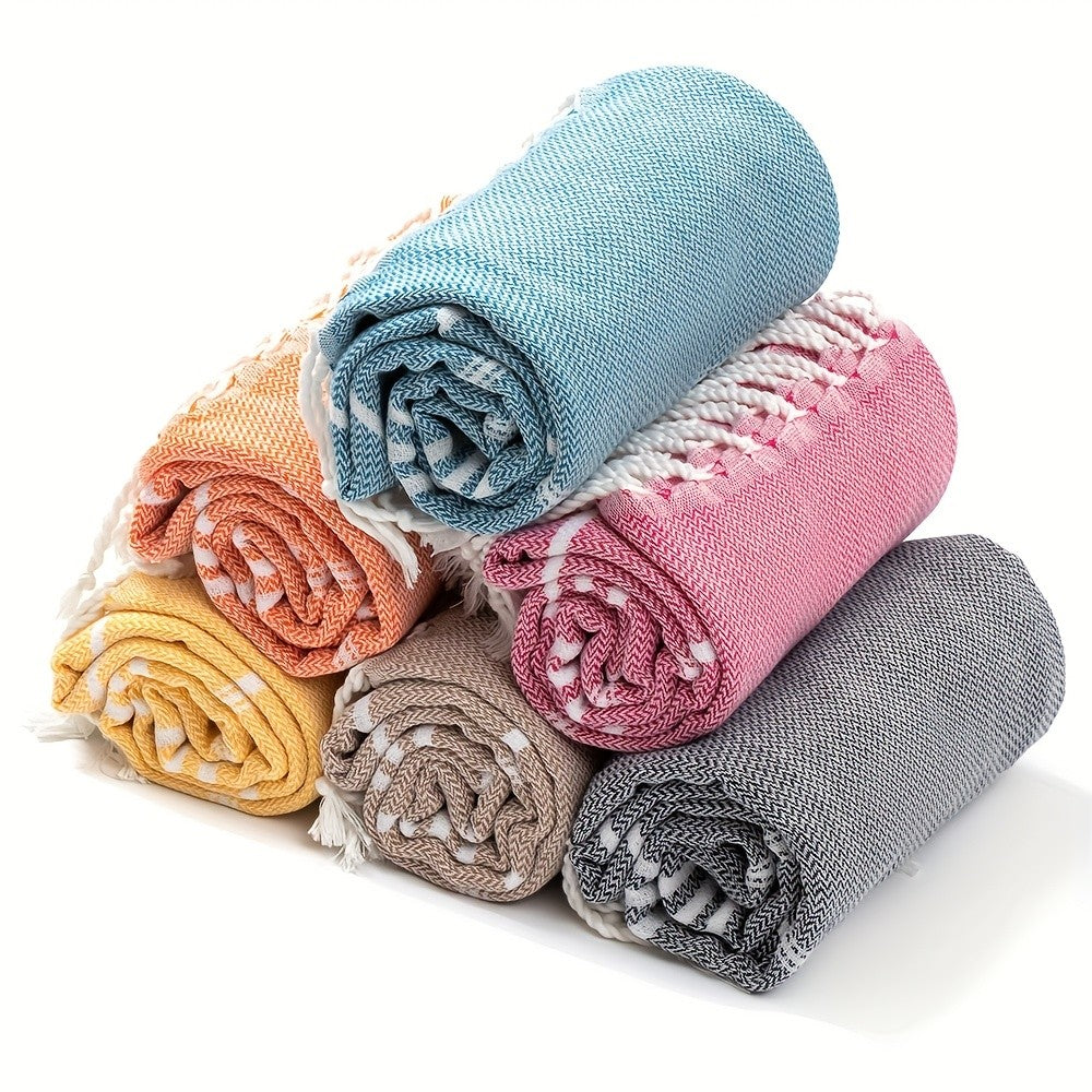 Turkish Beach Towel 90*180CM Sauna Spa Gym sports Fitness Fringed Bath Towel kitchen Soft Absorbent Quick drying towels