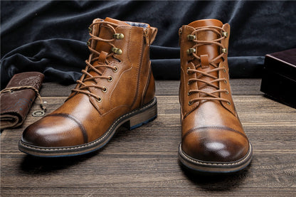Botas masculinas retrô 2023, tamanhos 39-45, estilo confortável, de couro, para a primavera