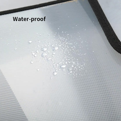 Large Capacity Waterproof File Transparent A4 Folder Press Button Plastic Data Document Bag Pocket Storage Office Supplies