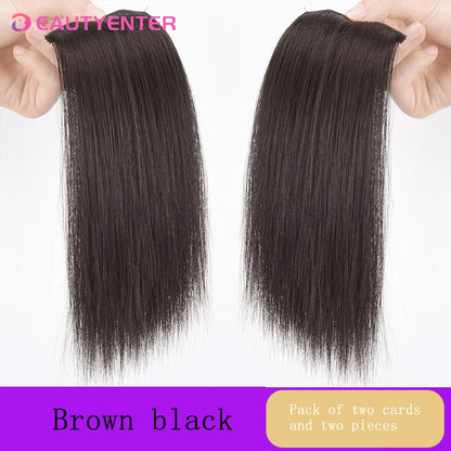 Tic-Tacs Sintéticos One Piece 2Clips Cabelo Liso Invisível com Tic-Tac Aumento de Volume Apliques Capilares Cobertura Lateral Superior