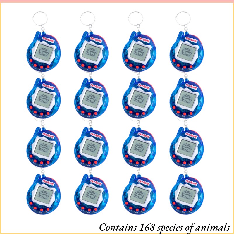 6-48PCS Virtual Pet Keychain Digital Pet Electronic Handheld Game Video Game Party Birthday Nostalgic 90s