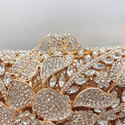 Women XIYUAN Evening Bags Gold/Silver Chain Shoulder Bags Handbags Stones Day Clutches Diamonds Metal Ladies Clutch Handbags