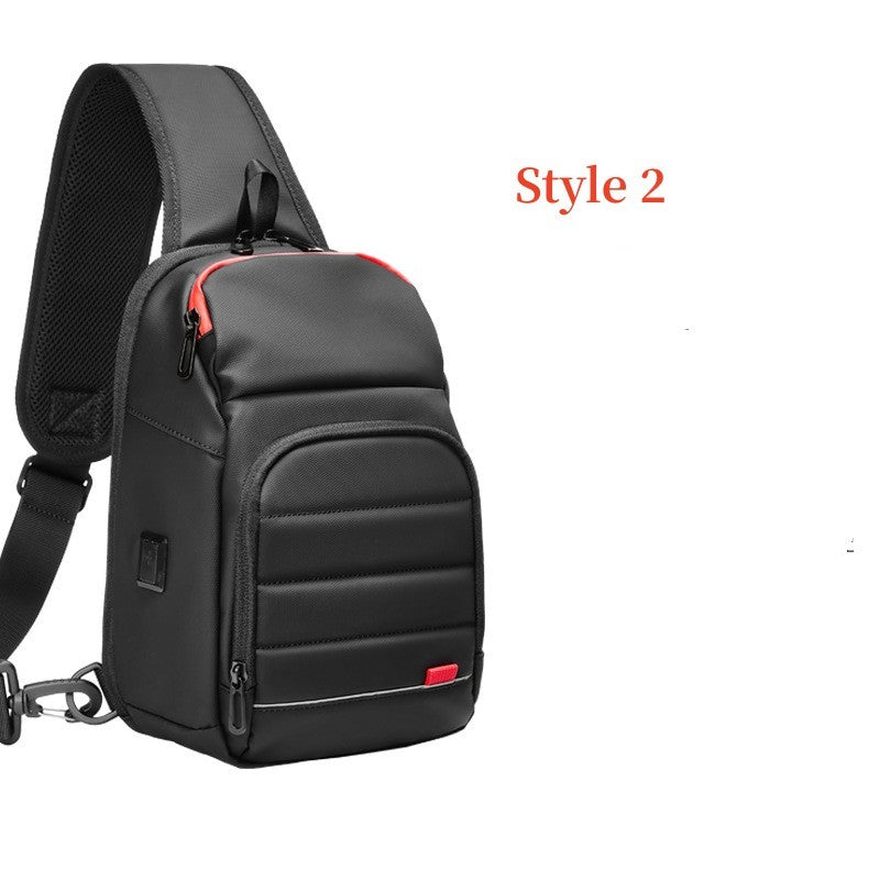 Men's Chest Bag Sling Bags for Men Waterproof Messenger Handbags Crossbody Shoulder Bag with USB Charging Husband Gift Bolsas