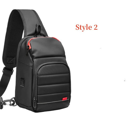 Men's Chest Bag Sling Bags for Men Waterproof Messenger Handbags Crossbody Shoulder Bag with USB Charging Husband Gift Bolsas