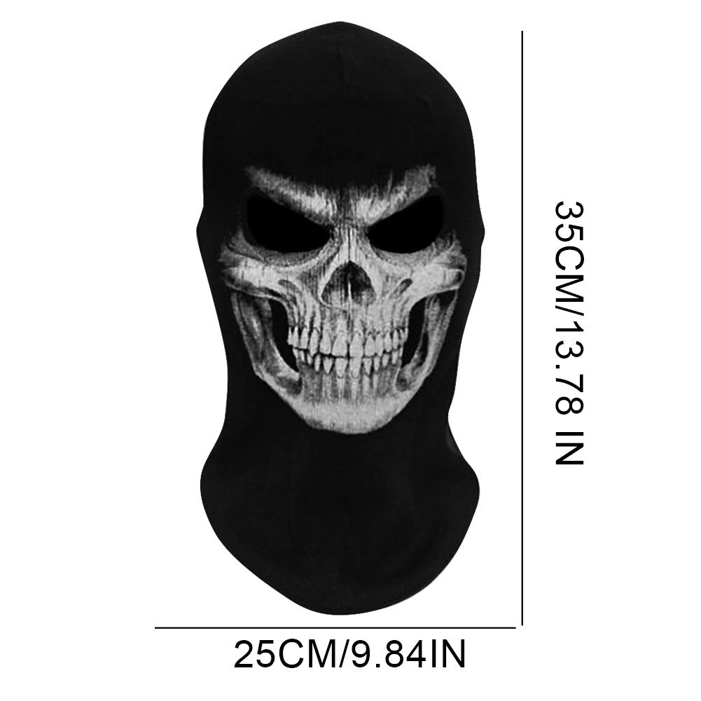 Halloween Ghost Full Face Mask Skull Scary Ghost Skeleton Motorcycle Cycling Headmask for Halloween Cosplay Balaclava Halloween
