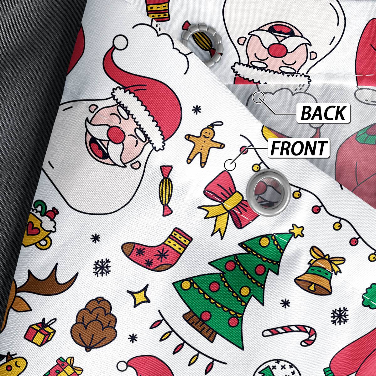 1 piece 180x180cm Christmas gingerbread man pattern printed shower curtain partition bathroom waterproof and mildew proof