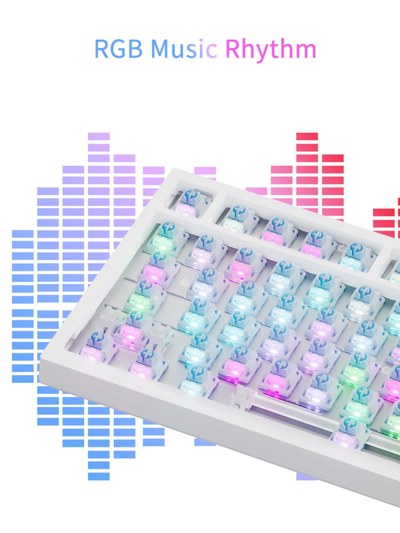 Teclado mecânico gamer Ajazz AK820/AK820Pro Bluetooth 5.1/sem fio/com fio, teclado customizado com botão selado de troca térmica
