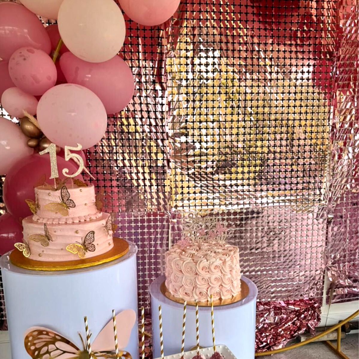 Party Backdrop Metallic Foil Fringe Tinsel Curtain Adult Kids Birthday Party Wedding Decoration Baby Shower Favor Supplies