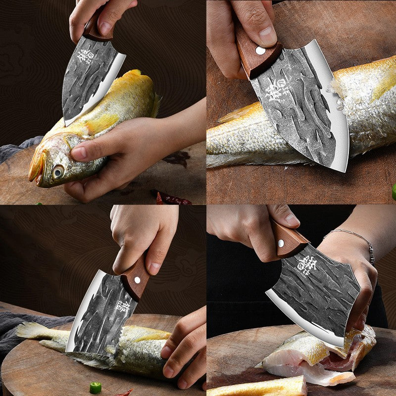 Conjunto de Facas de Cozinha Multiuso 3 Peças - Facas Utilitárias Serrilhadas para Cortar Carne e Vegetais, utensílios de cozinha femininos