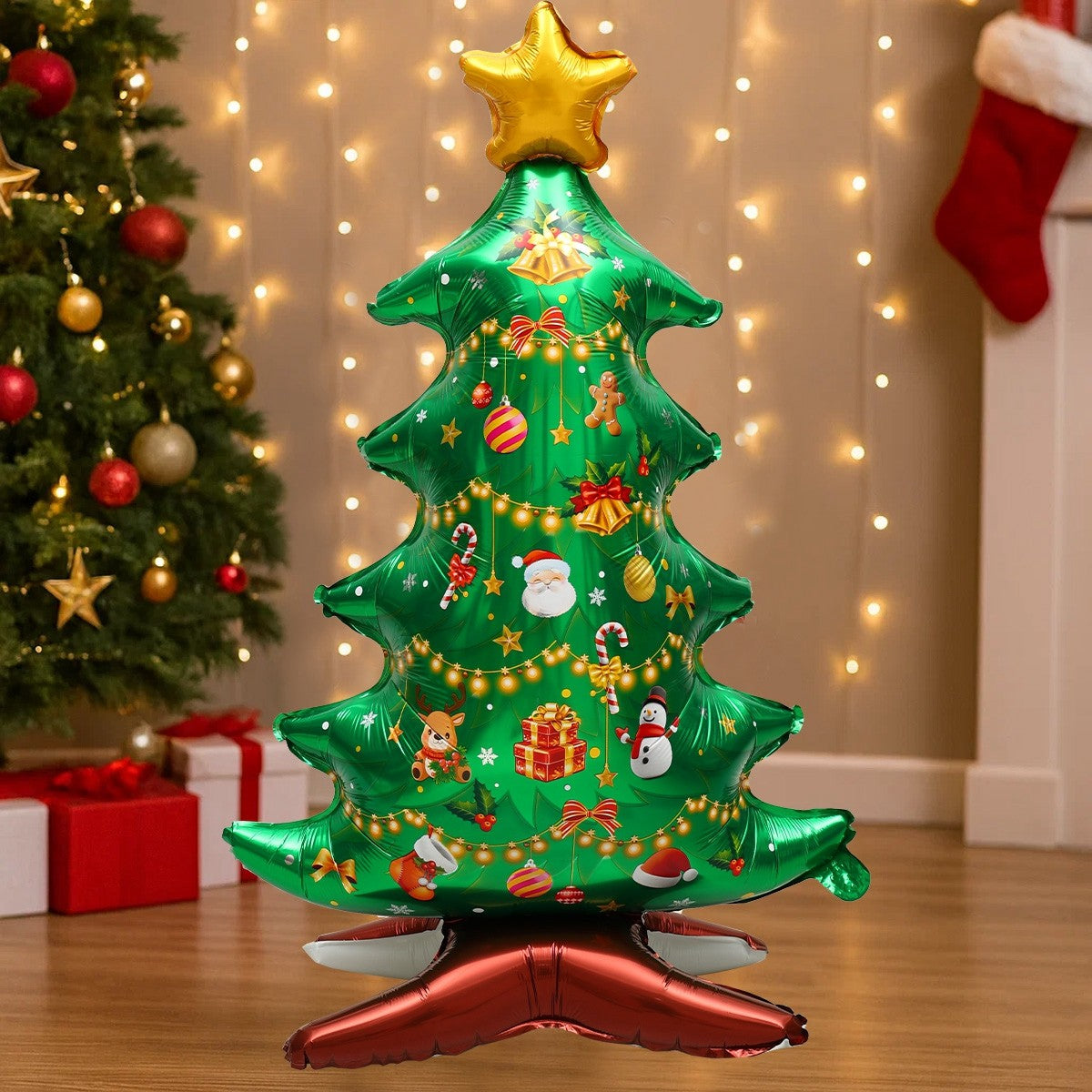1pc Large Christmas Standing Foil Balloons Christmas Tree Santa Claus Snowman Nutcracker Christmas Foil Balloon New Year Balloon