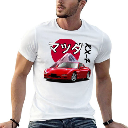 Classic RX-7 T-Shirt t shirt man casual black cotton t-shirt plain for man package T-Shirt